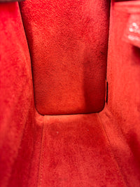 Nano Luggage in Red Grained Leather