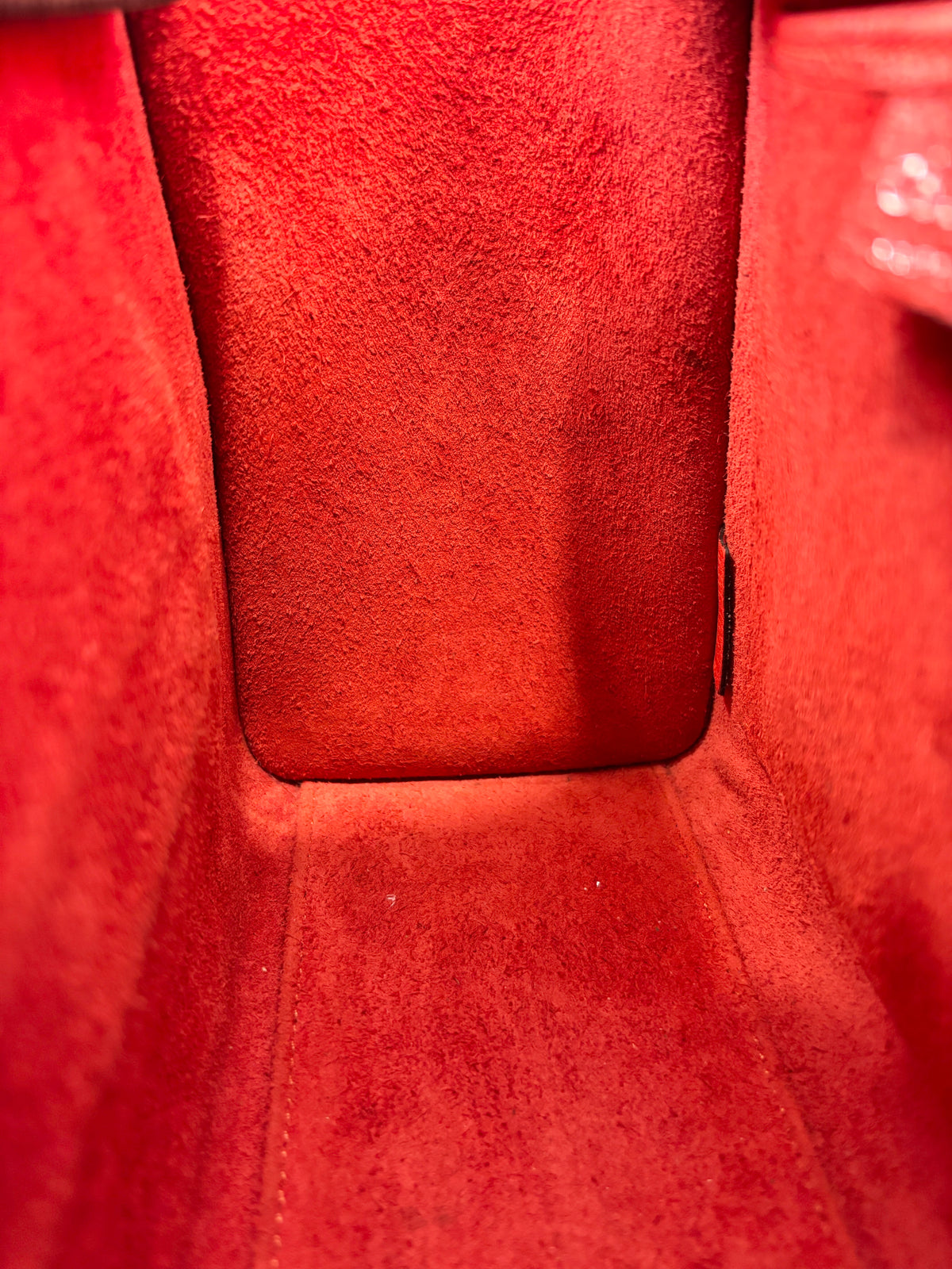 Nano Luggage in Red Grained Leather