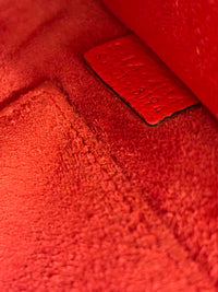 Nano Luggage in Red Grained Leather