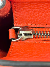 Nano Luggage in Red Grained Leather