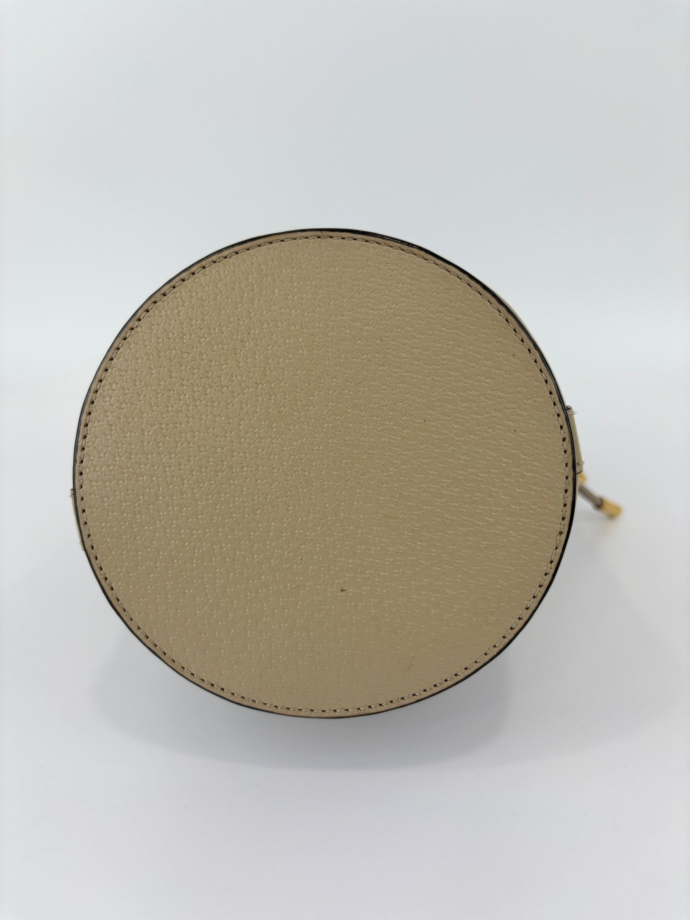 Ophidia GG Mini Bucket Bag in White/Beige