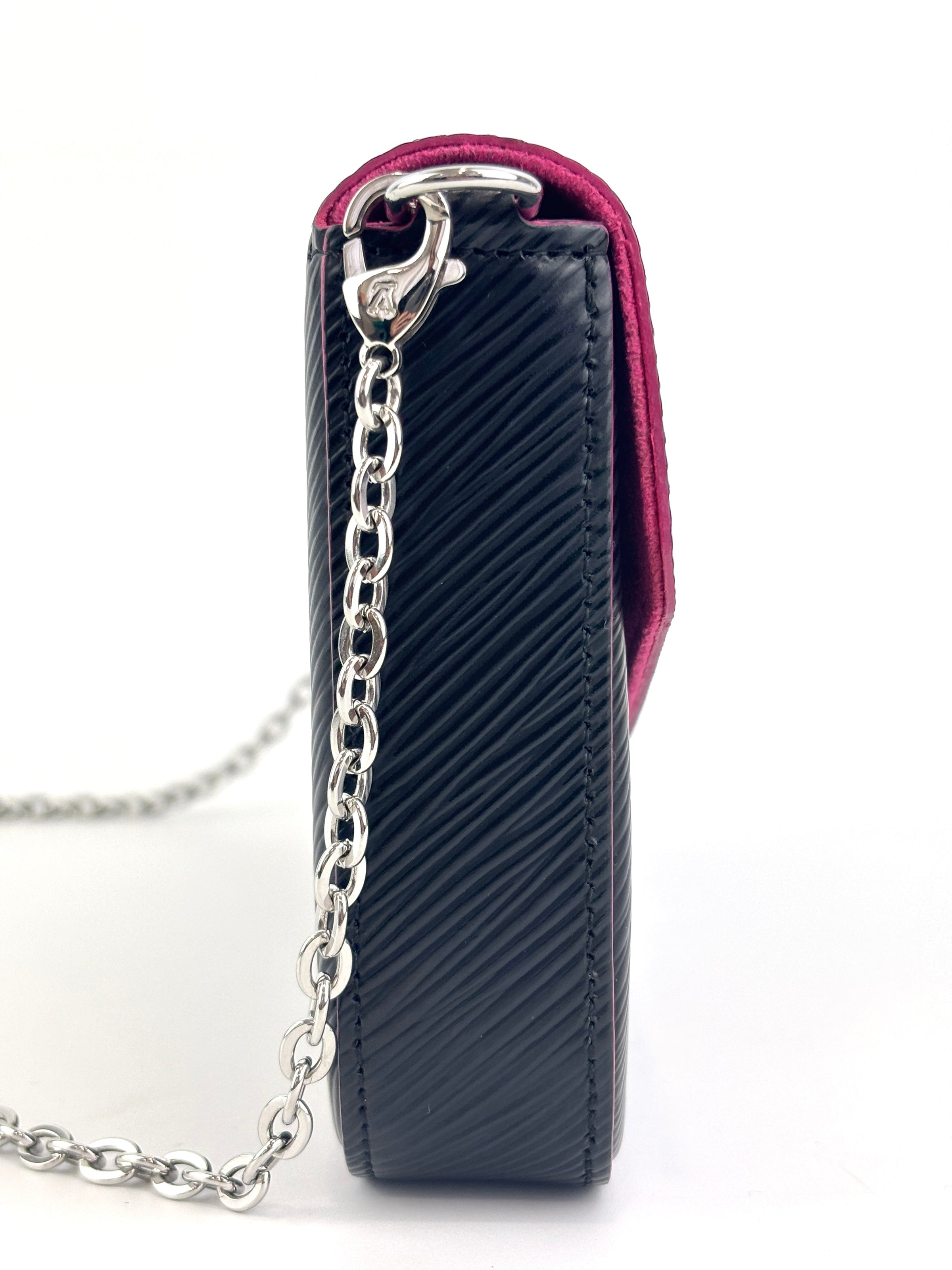 路易威登 Felicie 手袋 压纹皮革 黑/粉