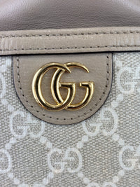 Ophidia GG Mini Bucket Bag in White/Beige