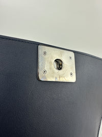 Old Medium Boy Chevron Lambskin Navy PHW