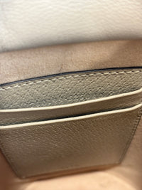 Ophidia GG Mini Bucket Bag in White/Beige
