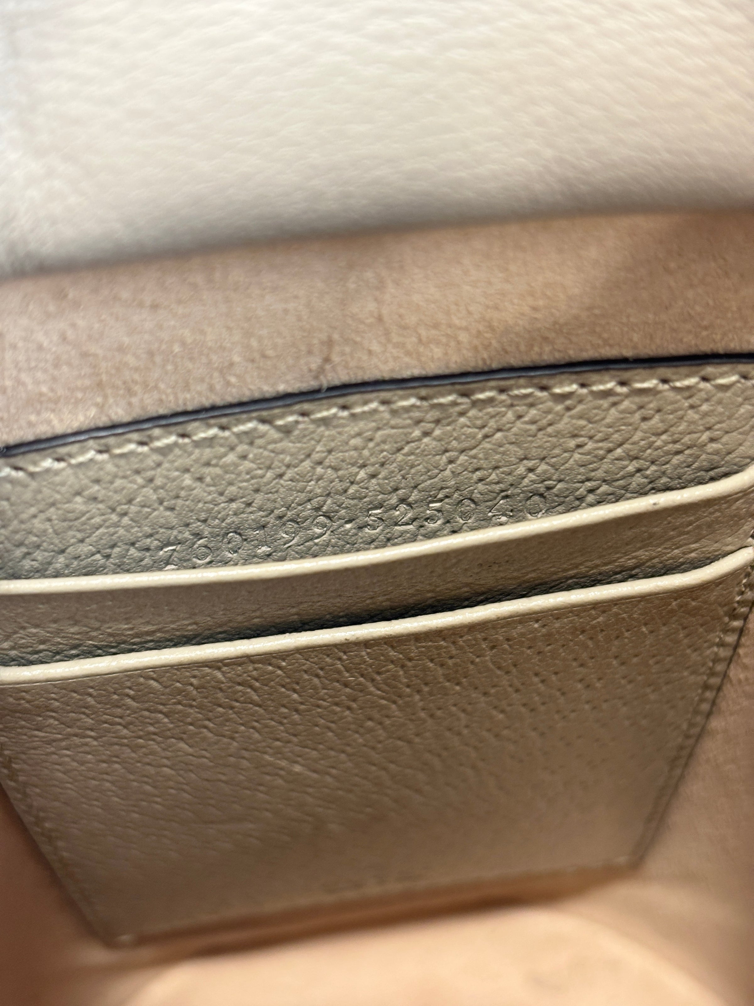 Ophidia GG Mini Bucket Bag in White/Beige
