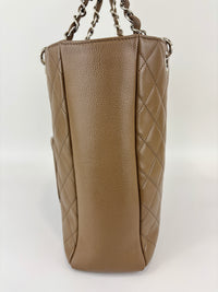 PST XL Tote in Khaki Brown Caviar Leather SHW