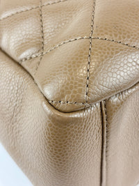 PST XL Tote in Khaki Brown Caviar Leather SHW