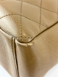 PST XL Tote in Khaki Brown Caviar Leather SHW