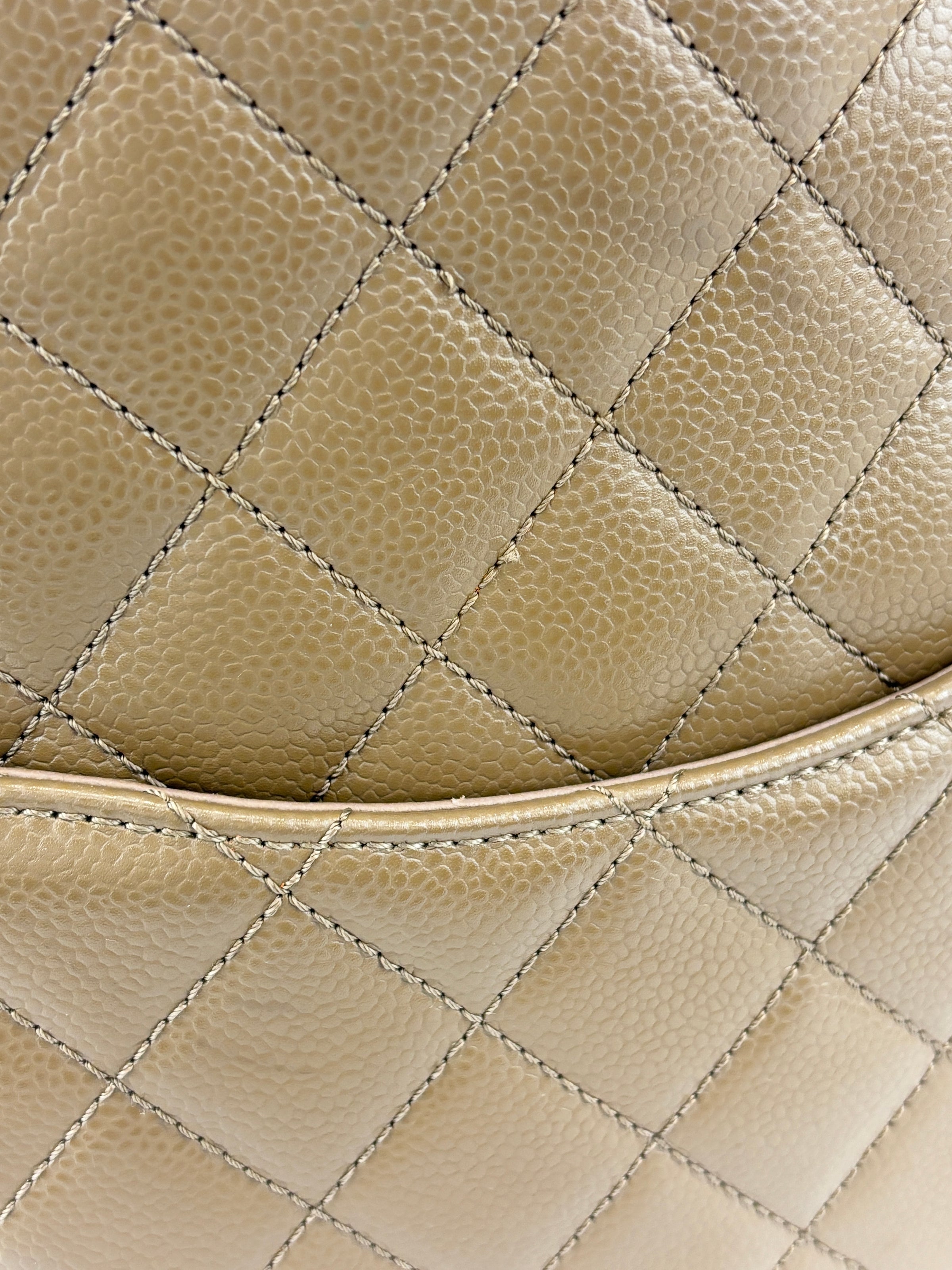 PST XL Tote in Khaki Brown Caviar Leather SHW
