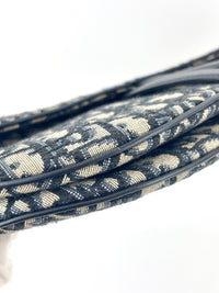 蓝色Oblique印花帆布马鞍包