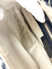 蓝色Oblique印花帆布马鞍包