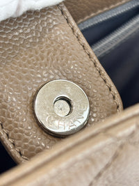 PST XL Tote in Khaki Brown Caviar Leather SHW