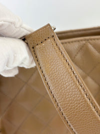 PST XL Tote in Khaki Brown Caviar Leather SHW