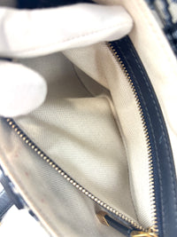 蓝色Oblique印花帆布马鞍包