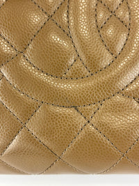 PST XL Tote in Khaki Brown Caviar Leather SHW