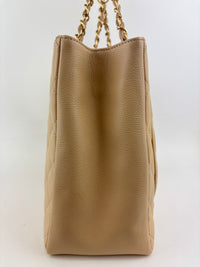 GST Tote in Beige Caviar GHW