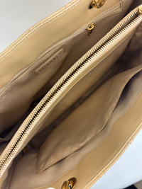 GST Tote in Beige Caviar GHW