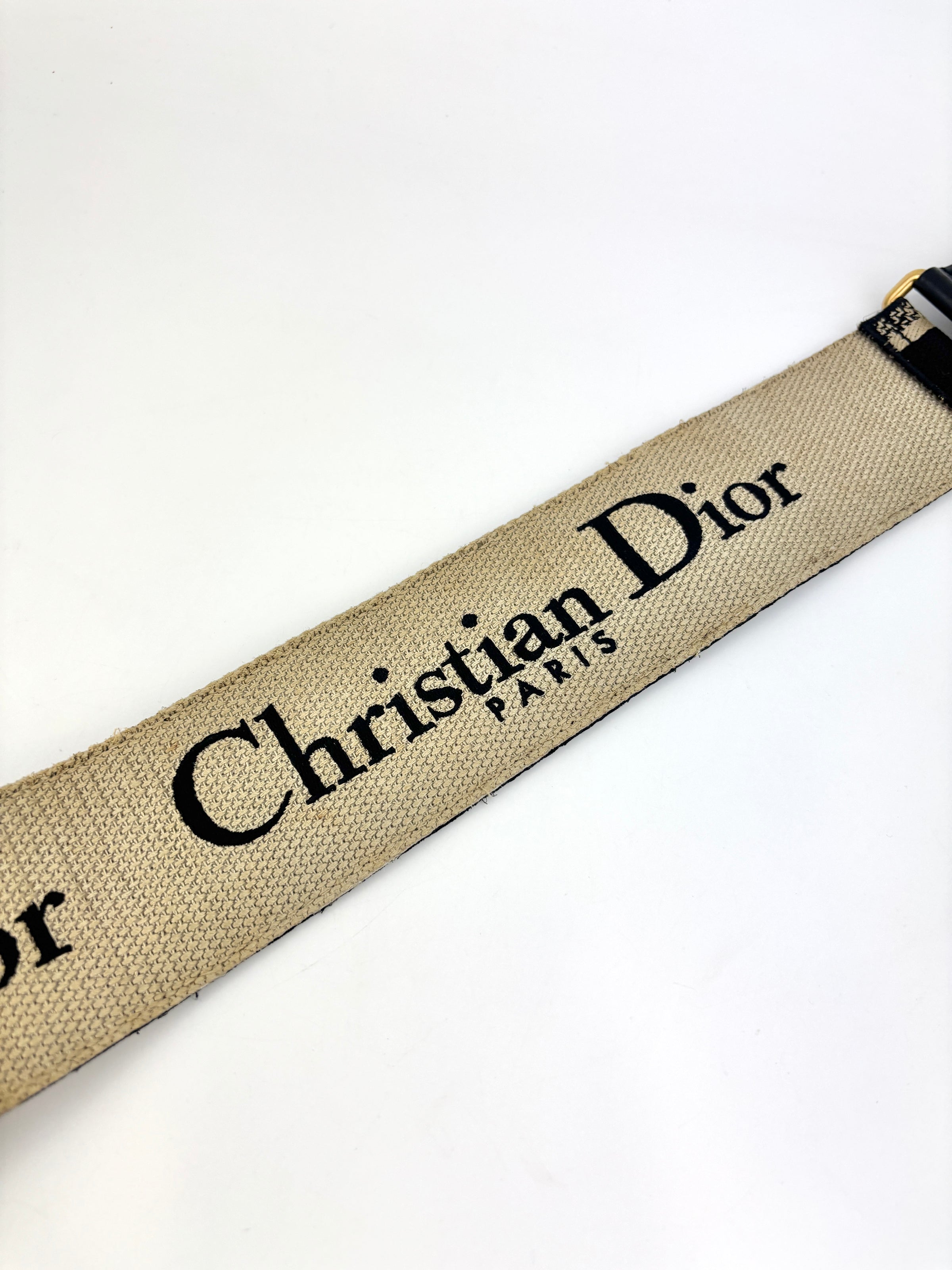 Navy Oblique Diorquake Clutch with Long Strap