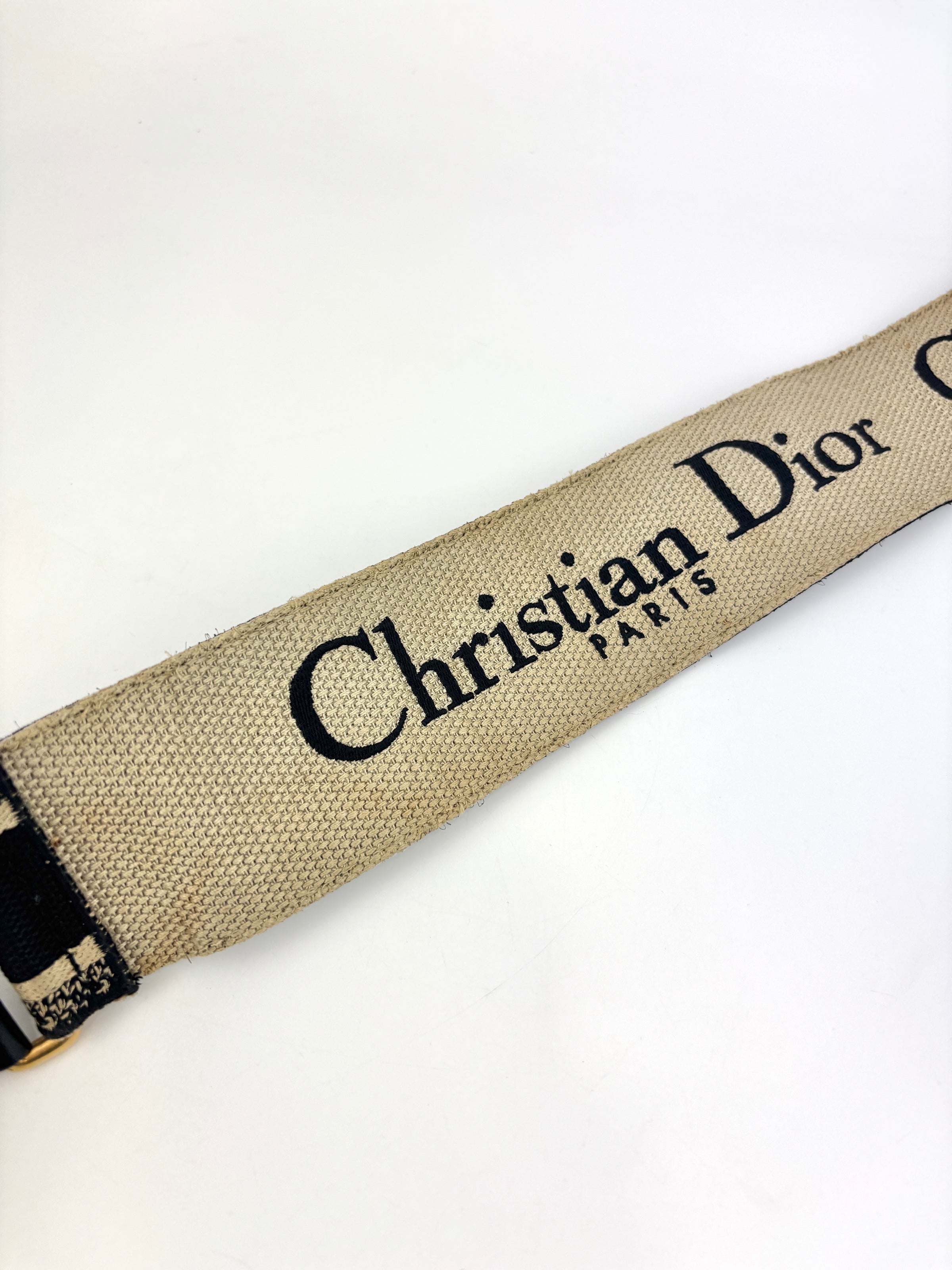 Navy Oblique Diorquake Clutch with Long Strap