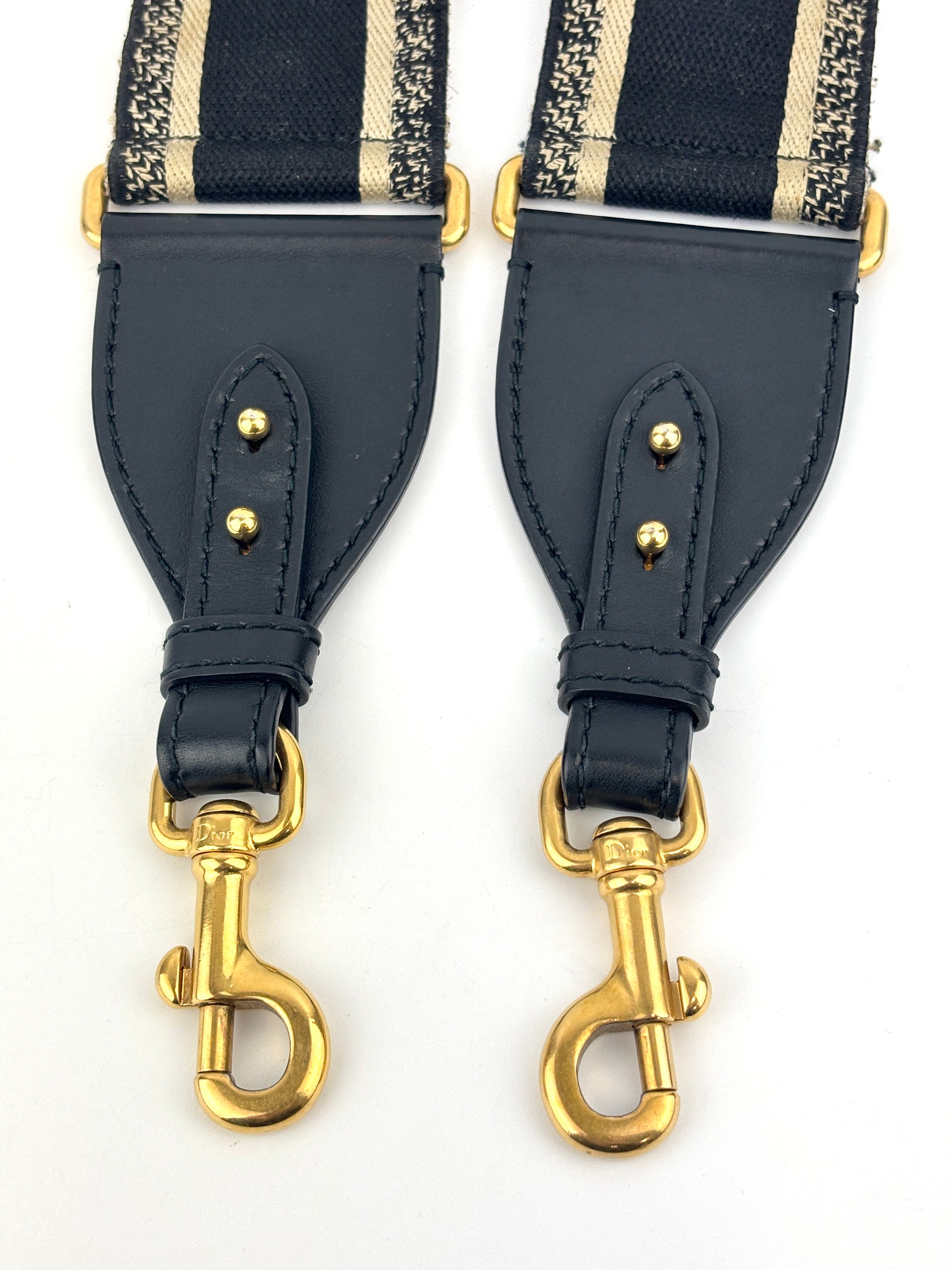 Navy Oblique Diorquake Clutch with Long Strap