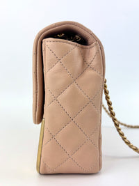 Beige Paris-Cosmopolite Rock the Corner Flap Bag Matte GHW