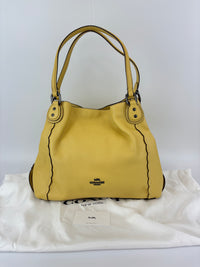 29800 Scalloped Edie 31 in Sunflower Yellow Pebble Leather