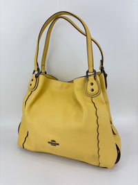 29800 Scalloped Edie 31 in Sunflower Yellow Pebble Leather