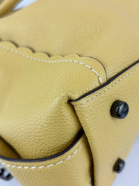 29800 Scalloped Edie 31 in Sunflower Yellow Pebble Leather