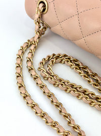 Beige Paris-Cosmopolite Rock the Corner Flap Bag Matte GHW