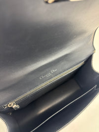 Medium Diorama Bag Silver Metallic Micro Cannage