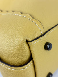 29800 Scalloped Edie 31 in Sunflower Yellow Pebble Leather