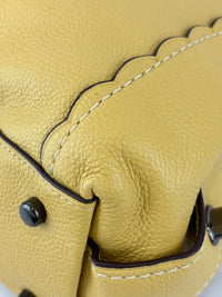 29800 Scalloped Edie 31 in Sunflower Yellow Pebble Leather