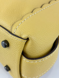 29800 Scalloped Edie 31 in Sunflower Yellow Pebble Leather