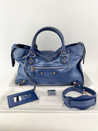 Bluette Lambskin Leather Giant 12 City Bag RGHW