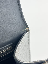 Medium Diorama Bag Silver Metallic Micro Cannage