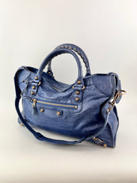 Bluette Lambskin Leather Giant 12 City Bag RGHW