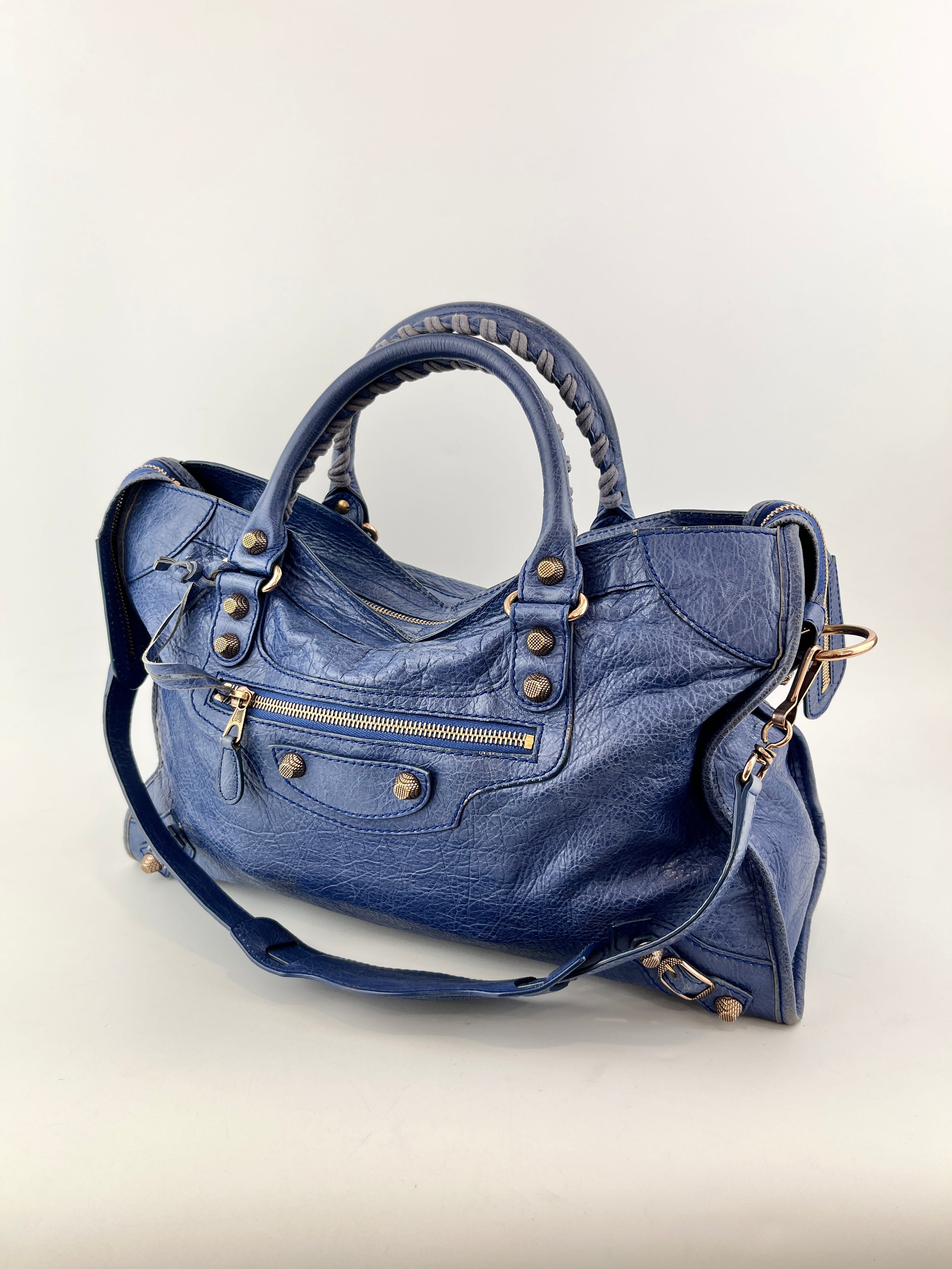 Bluette Lambskin Leather Giant 12 City Bag RGHW