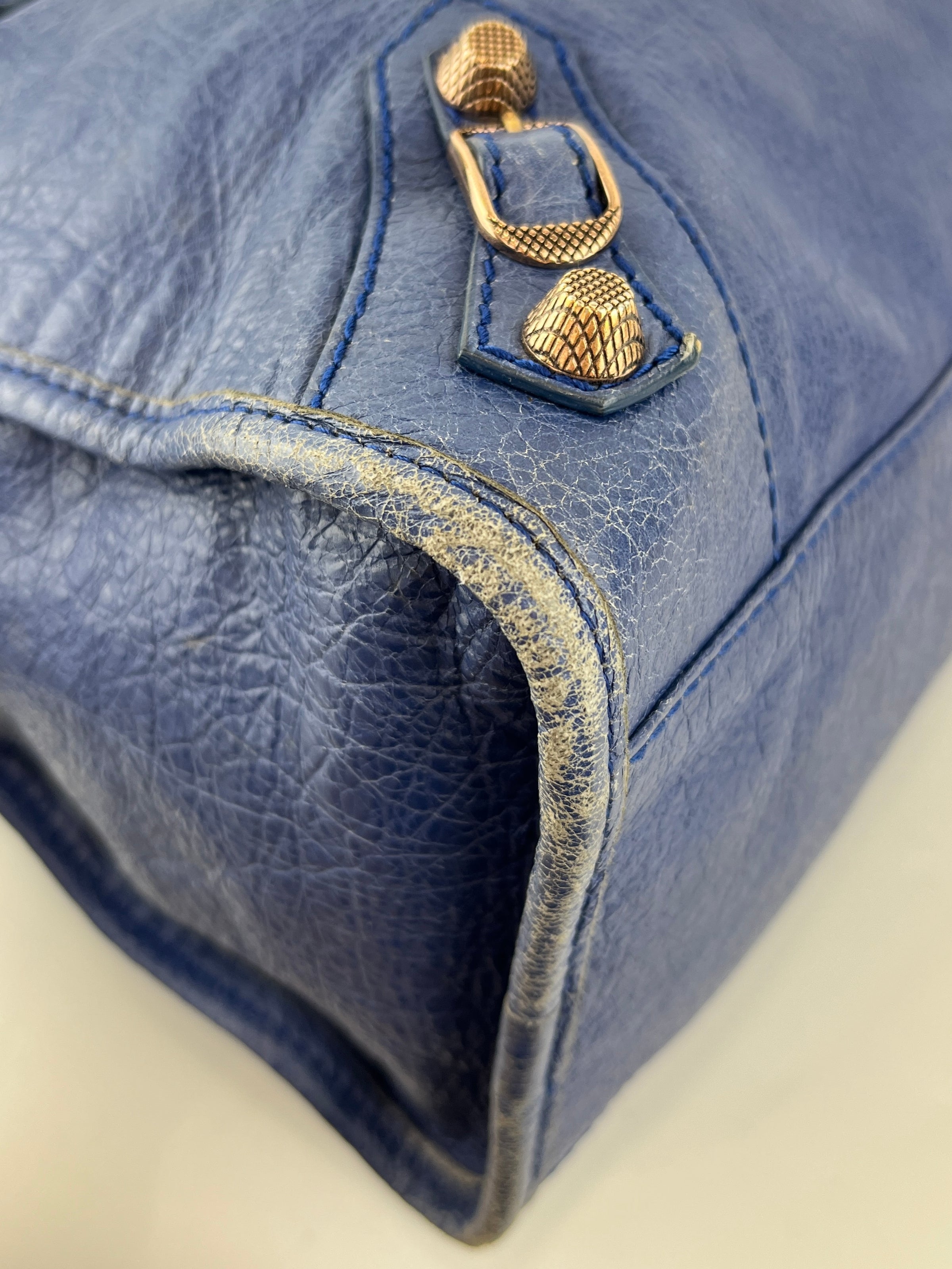 Bluette Lambskin Leather Giant 12 City Bag RGHW