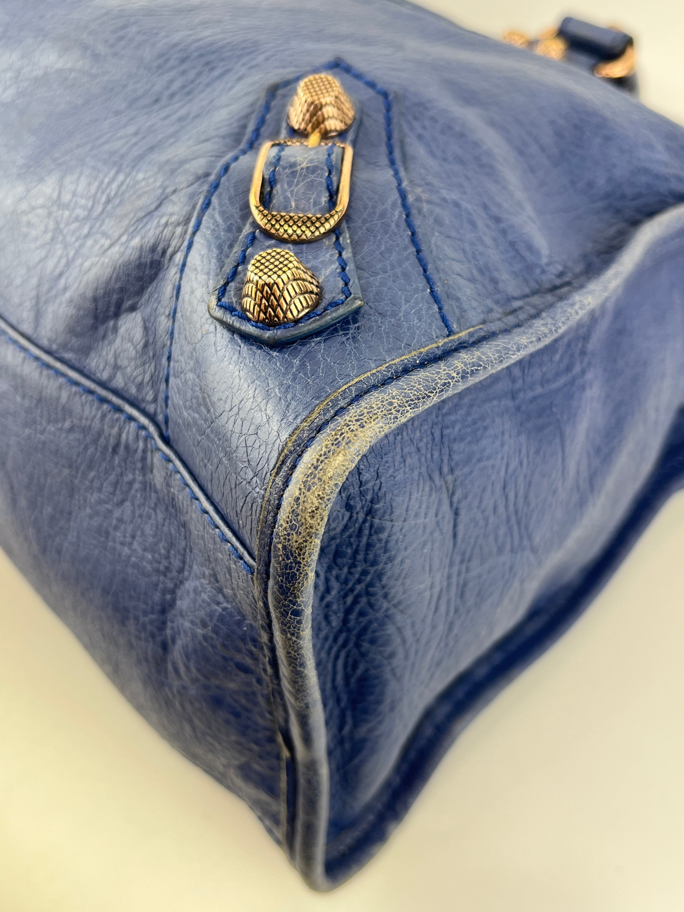 Bluette Lambskin Leather Giant 12 City Bag RGHW