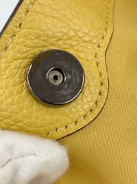 29800 Scalloped Edie 31 in Sunflower Yellow Pebble Leather