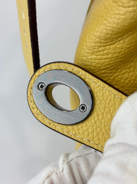 29800 Scalloped Edie 31 in Sunflower Yellow Pebble Leather