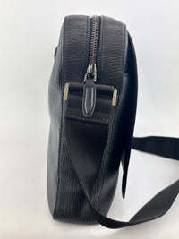 EO-24 0485 Black Textured Leather Briefcase / Laptop Bag