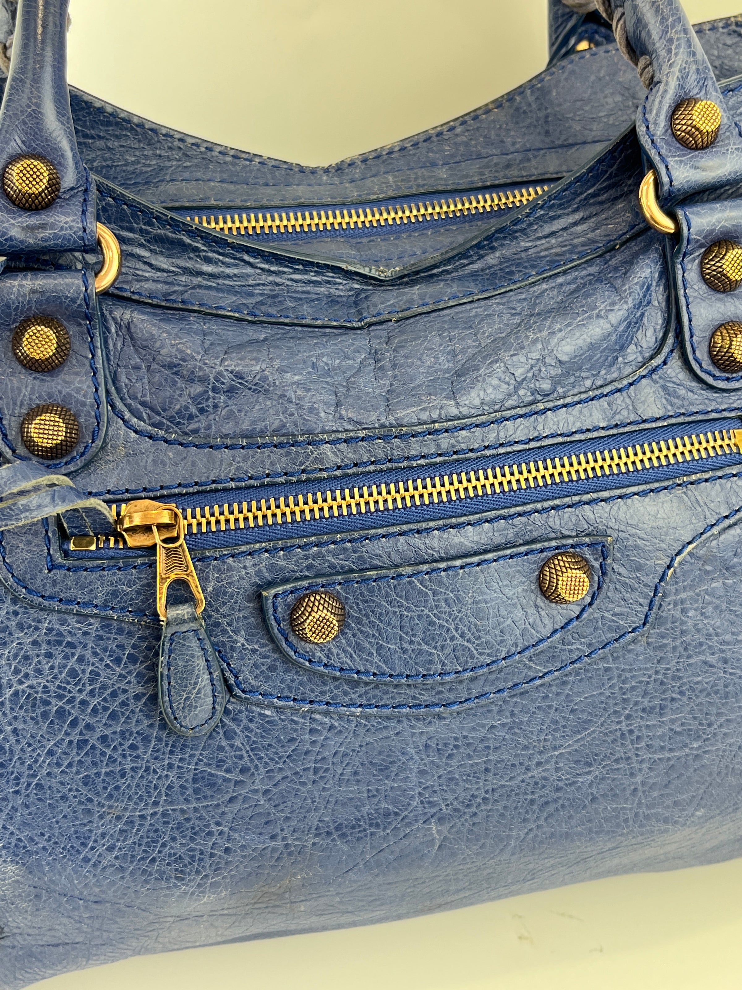 Bluette Lambskin Leather Giant 12 City Bag RGHW