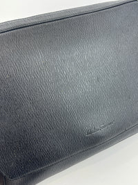 EO-24 0485 Black Textured Leather Briefcase / Laptop Bag