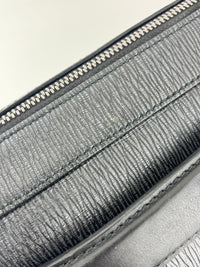 EO-24 0485 Black Textured Leather Briefcase / Laptop Bag