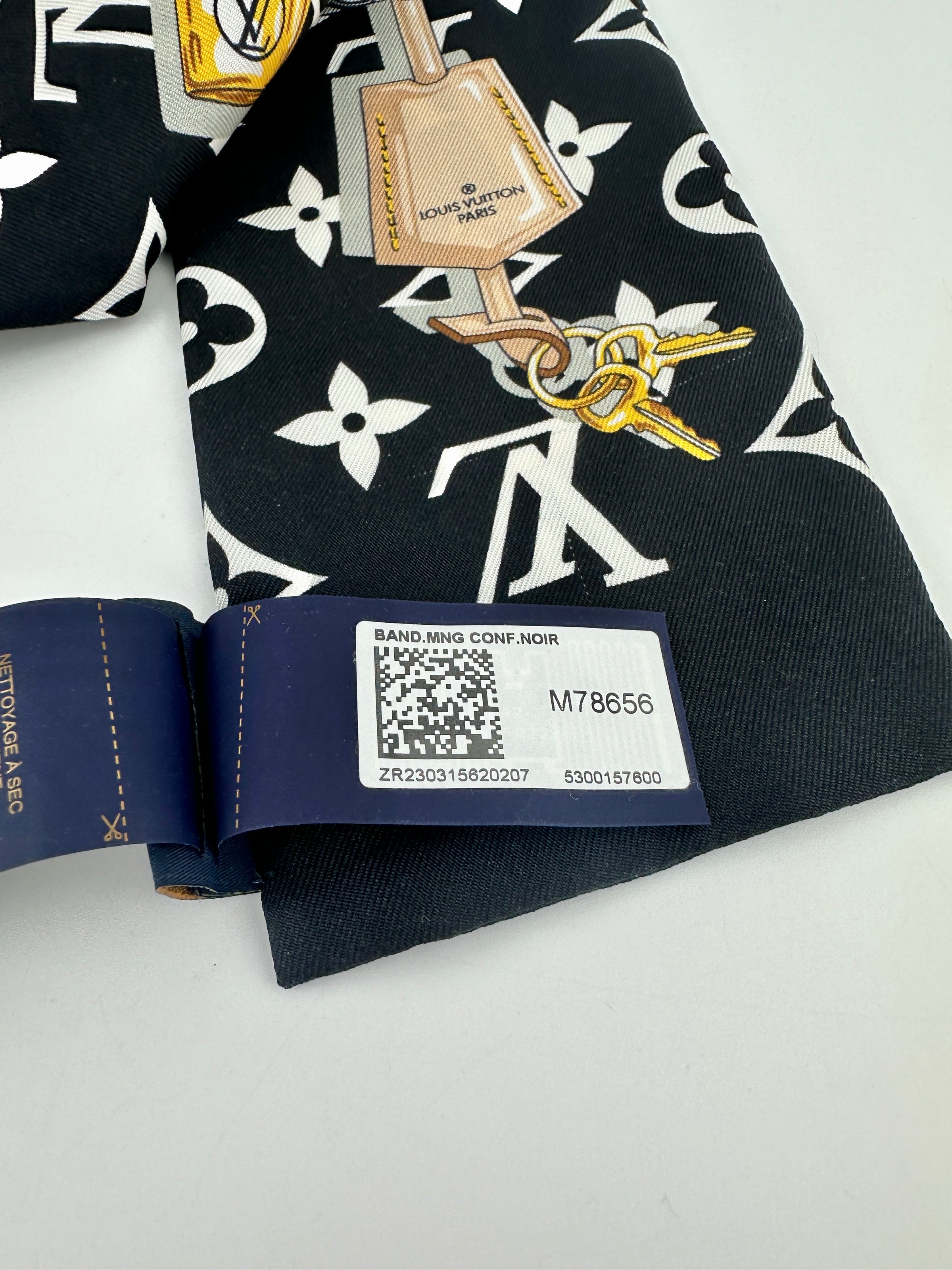 M78656 Silk Monogram Confidential Noir Bandeau