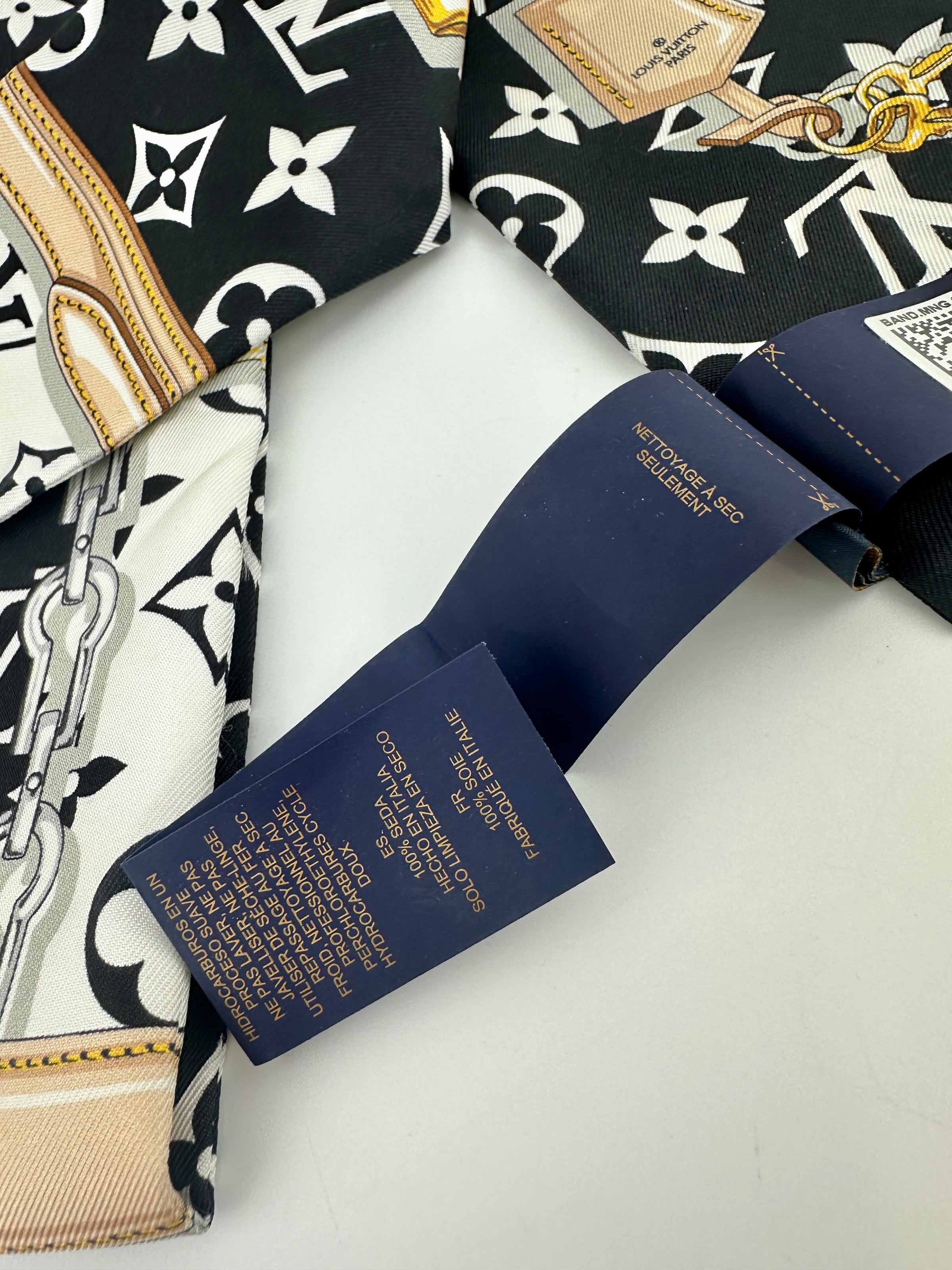 M78656 Silk Monogram Confidential Noir Bandeau