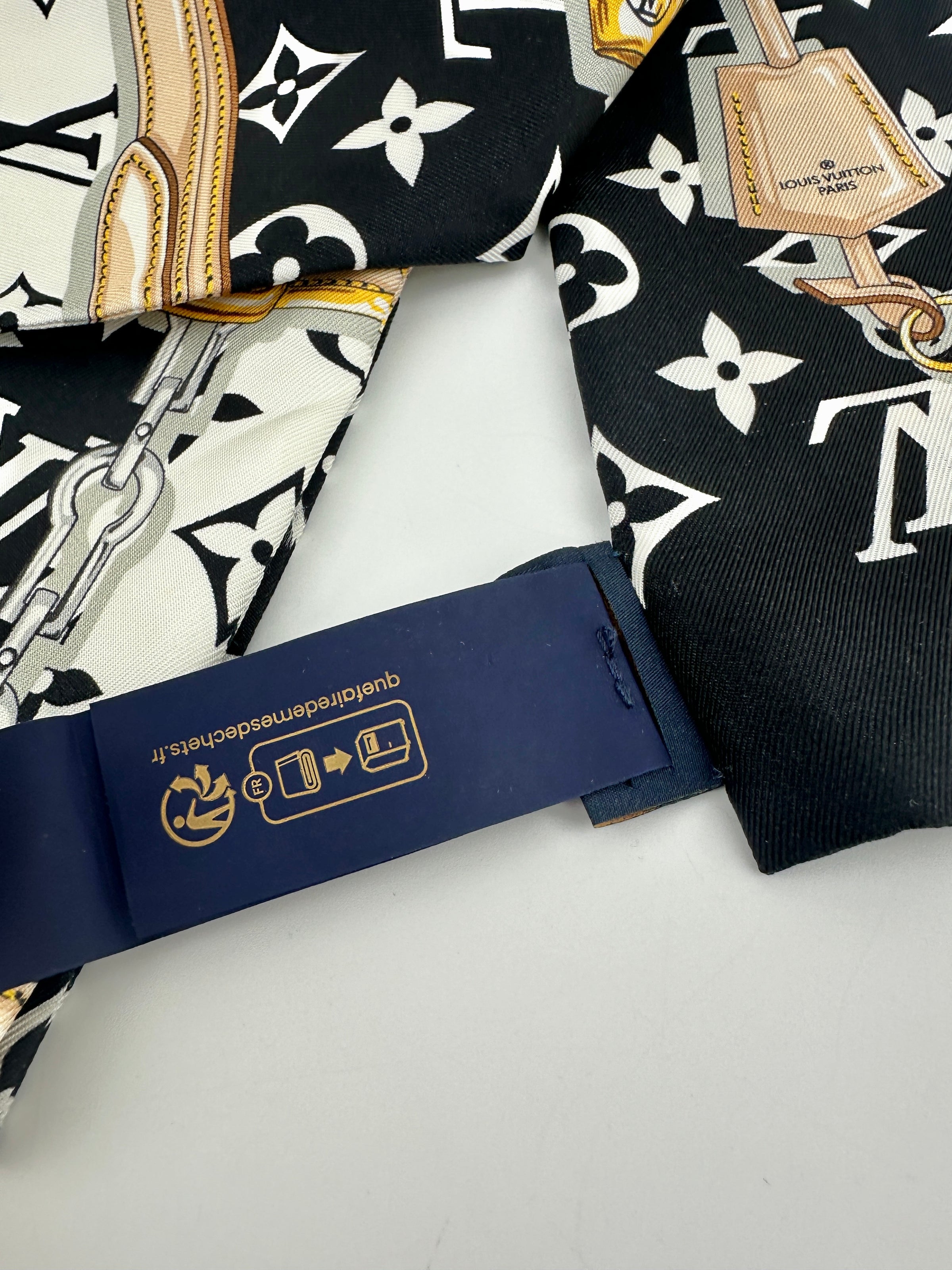 M78656 Silk Monogram Confidential Noir Bandeau