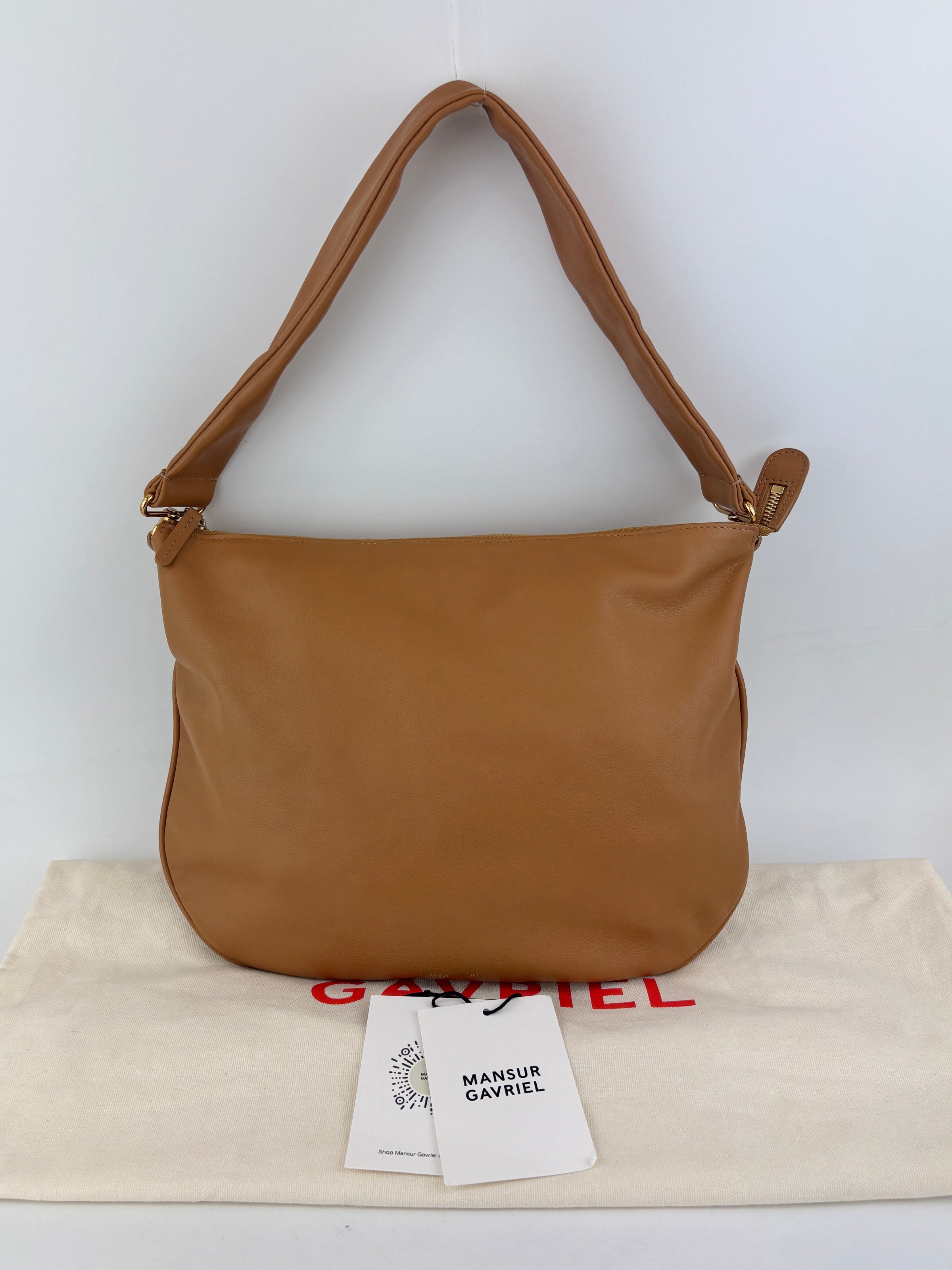 Caramel Swing Leather Shoulder Bag